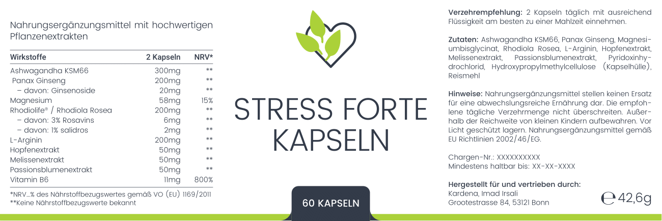 Stress Forte mit KSM66 Ashwagandha